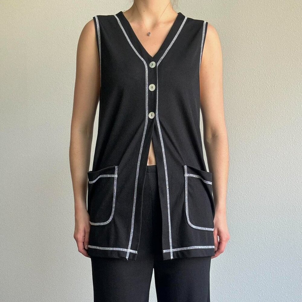 Vintage 80’s Two Piece Matching Contrast Set - Picture 6 of 8